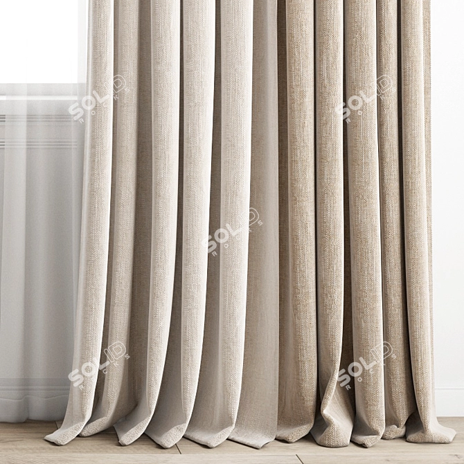 Poly Curtain - 3D Model Set 3D model image 5