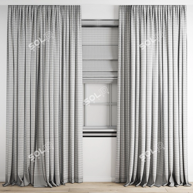 Poly Curtain - 3D Model Set 3D model image 6