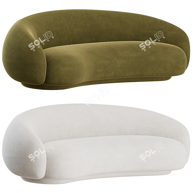Modern Tacchini Julep 3-Seater Sofa 3D model image 1