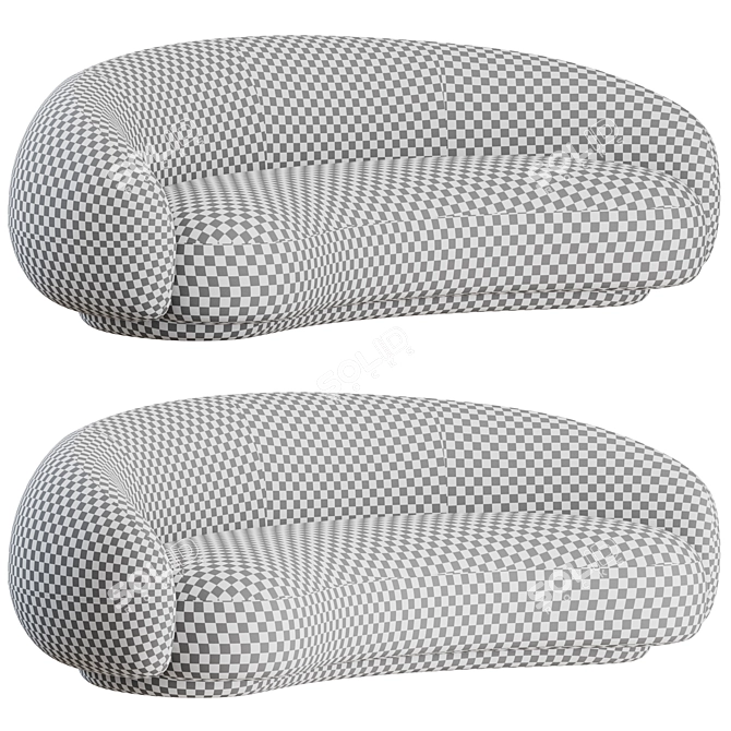 Modern Tacchini Julep 3-Seater Sofa 3D model image 3