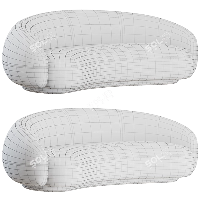 Modern Tacchini Julep 3-Seater Sofa 3D model image 4