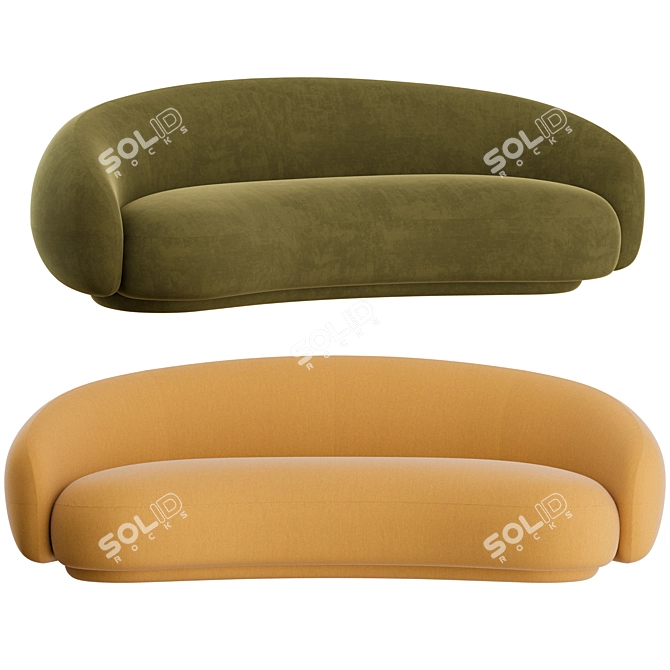 Modern Tacchini Julep 3-Seater Sofa 3D model image 5