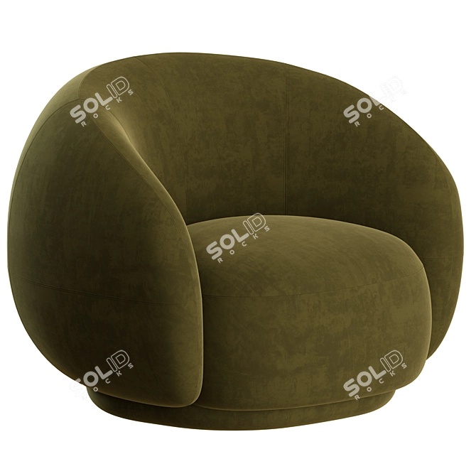 Elegant Julep Armchair: Tacchini's Perfect Blend of Style and Comfort 3D model image 1