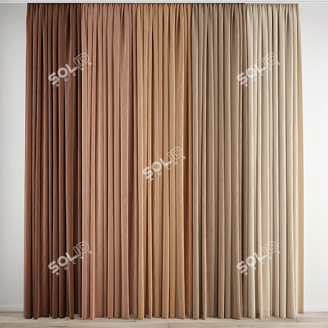 Poly Curtain Model 3D model image 1