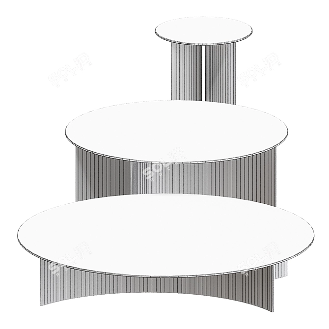Sleek Marble Coffee Tables 3D model image 3