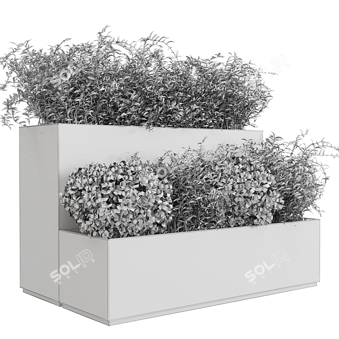 51 Concrete Vase Indoor Plant Collection 3D model image 3