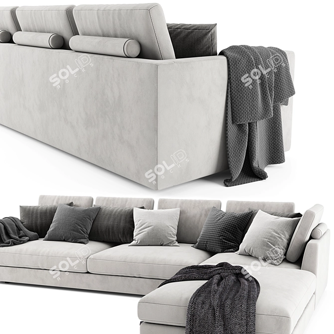 Marac Malibu Sofa: Comfortable, Stylish, and Spacious 3D model image 2