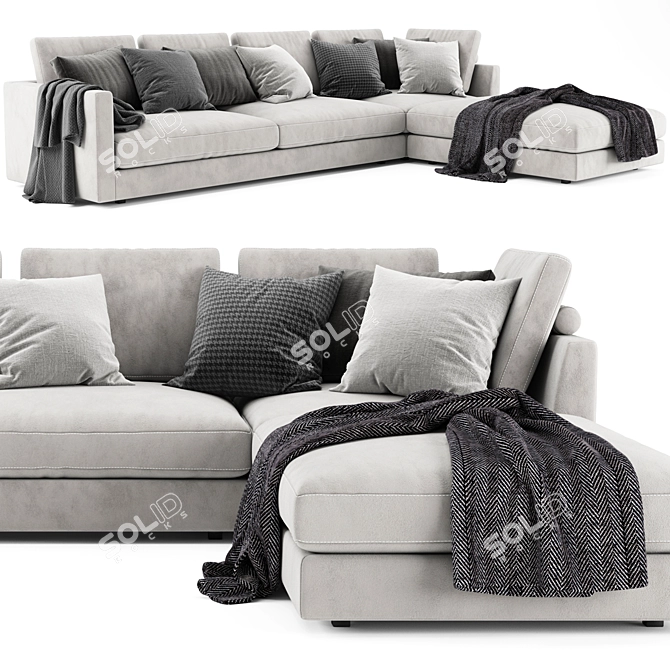 Marac Malibu Sofa: Comfortable, Stylish, and Spacious 3D model image 3