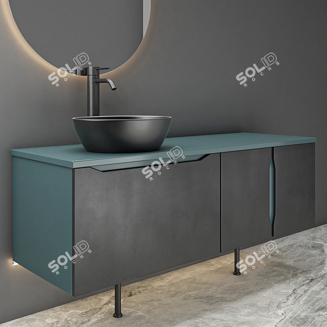 Minimalist Bathroom Set 3D model image 2