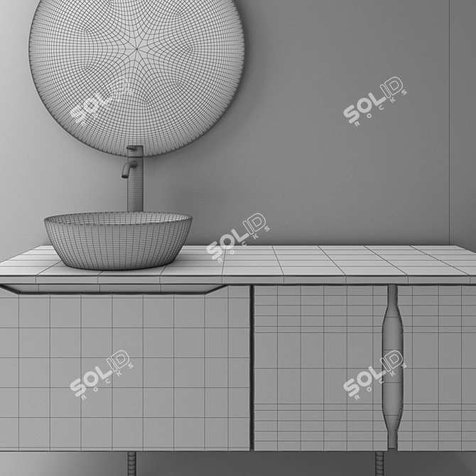 Minimalist Bathroom Set 3D model image 3