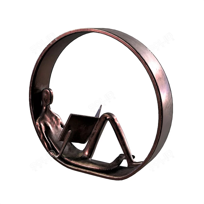 Sculpted Iron Reader: Danya B's Encircled Delight 3D model image 1