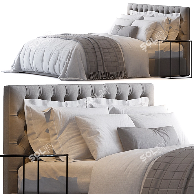 Adler Bed - Timeless Elegance 3D model image 1