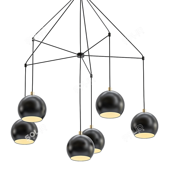 Elegant Lumion Neruni Chandelier 3D model image 1