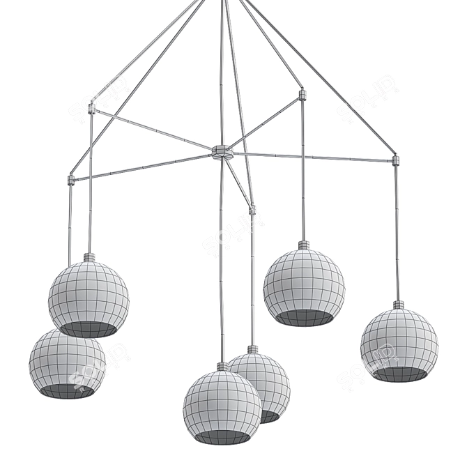 Elegant Lumion Neruni Chandelier 3D model image 2