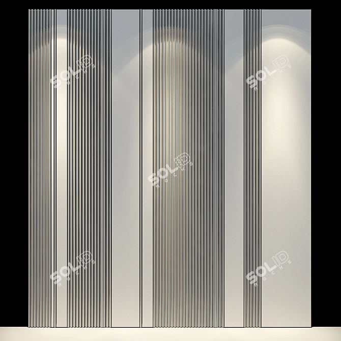 Elegant Geometric Wall Panel 3D model image 2