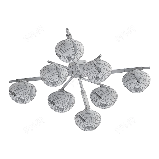 Elegant Lussole Ceiling Chandelier 3D model image 2