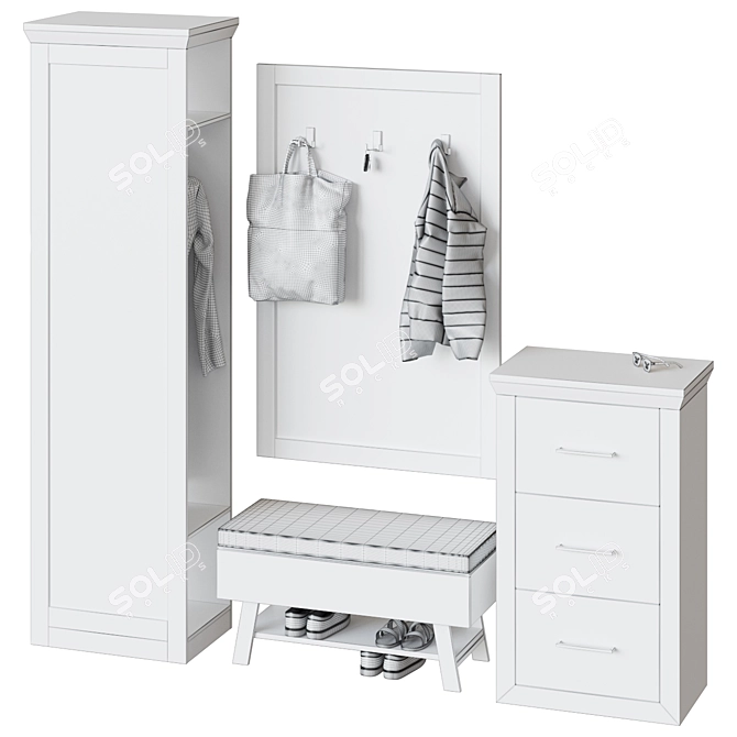 Magnum 1 Hallway Organizer 3D model image 2