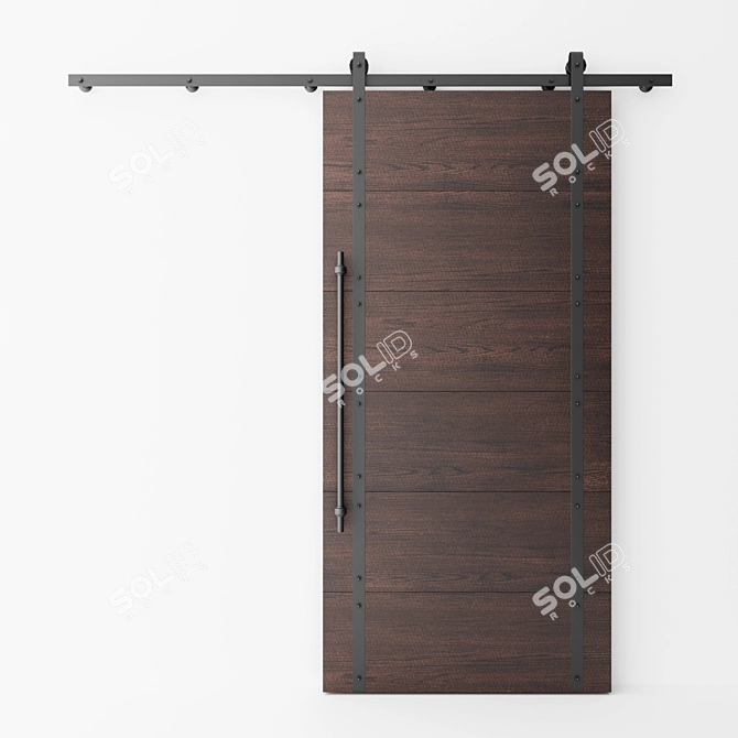 Loft 1 Sliding Doors: Stylish Space-saving Solution 3D model image 1