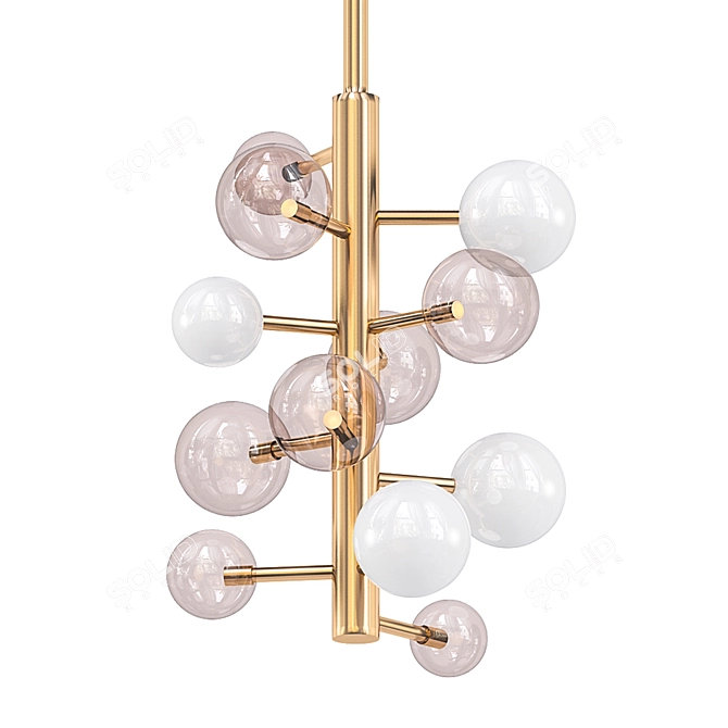 Glamorous Orb Light Fixture 3D model image 1