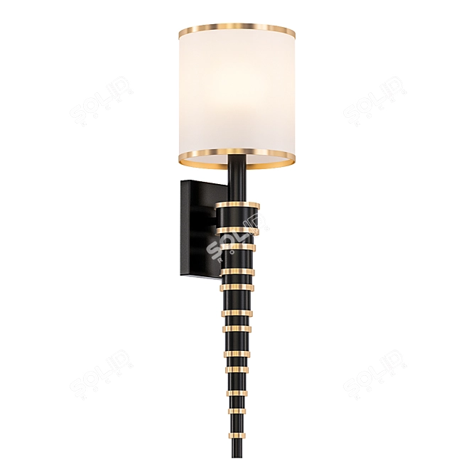 Elegant Forged Wall Sconce 3D model image 1