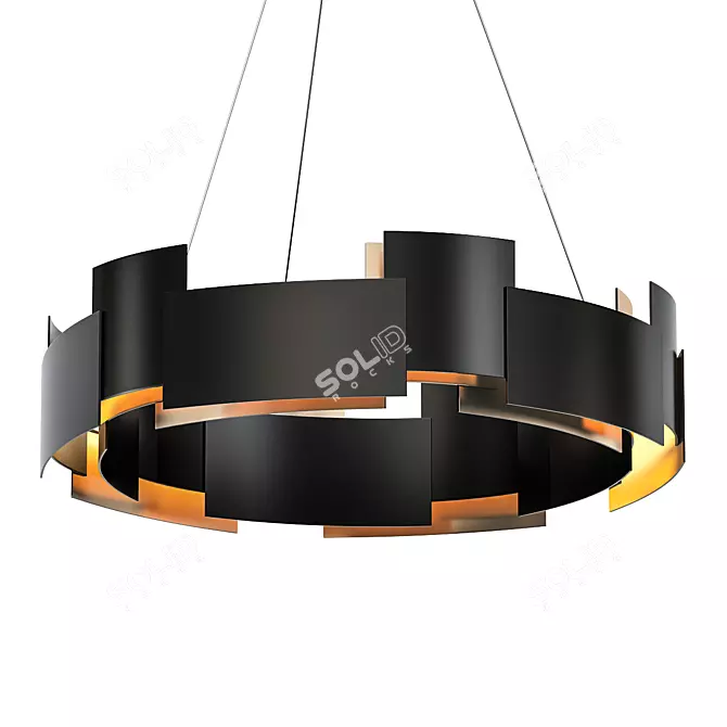 Modern Splicing Pendant Chandelier 3D model image 1