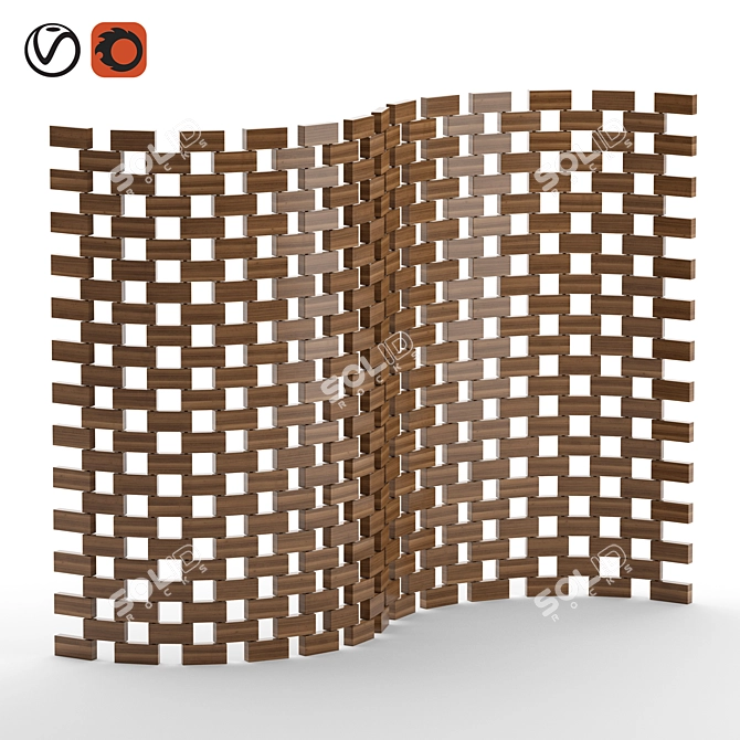 Ambassador Folding Screen 3D model image 1