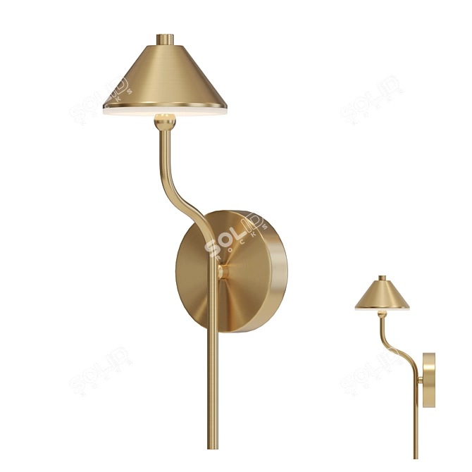 Title: Conical Wall Lamp - Lampatron GENRE 3D model image 1