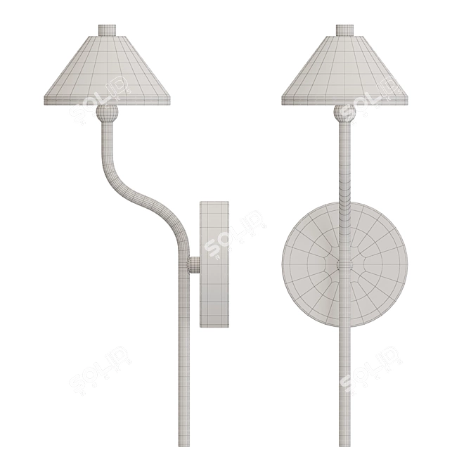 Title: Conical Wall Lamp - Lampatron GENRE 3D model image 4