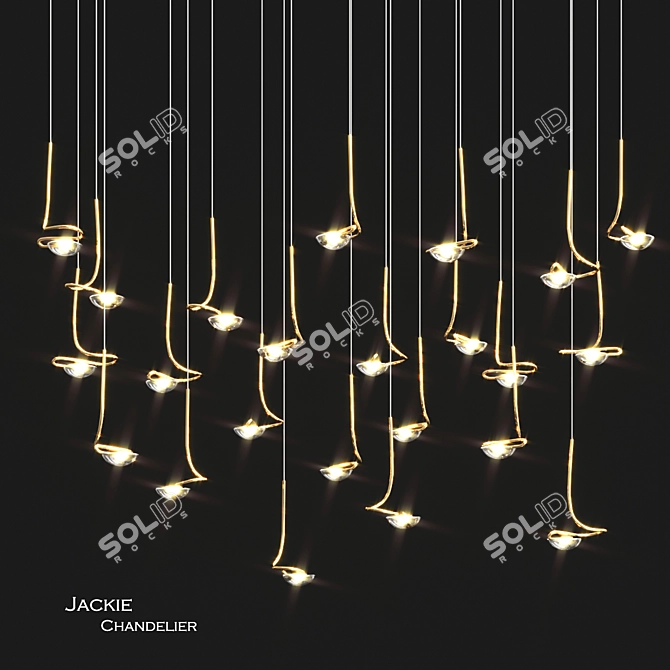 Elegant Jackie Chandelier: Catellani & Smith 3D model image 1