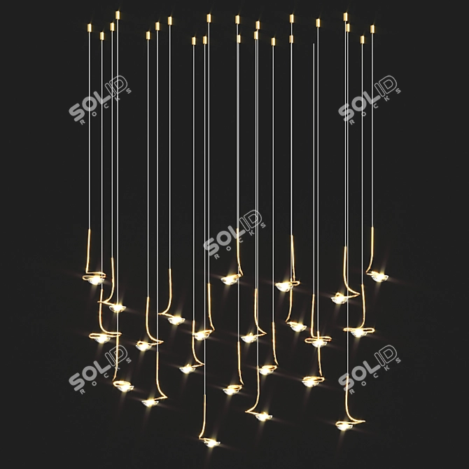 Elegant Jackie Chandelier: Catellani & Smith 3D model image 2