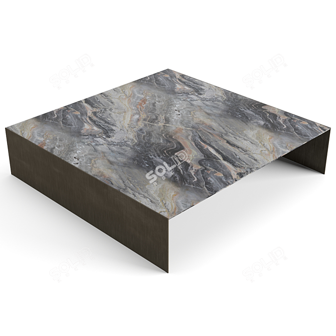 Luxury Marble Coffee Table Set 3D model image 4