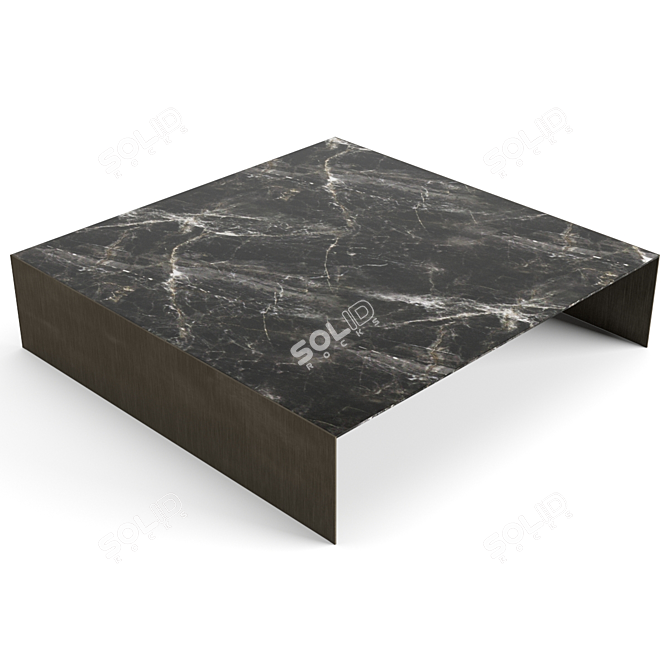 Luxury Marble Coffee Table Set 3D model image 5