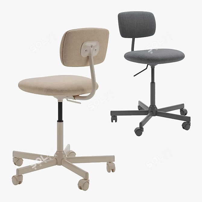 Modern Vintage Work Chair 3D model image 2