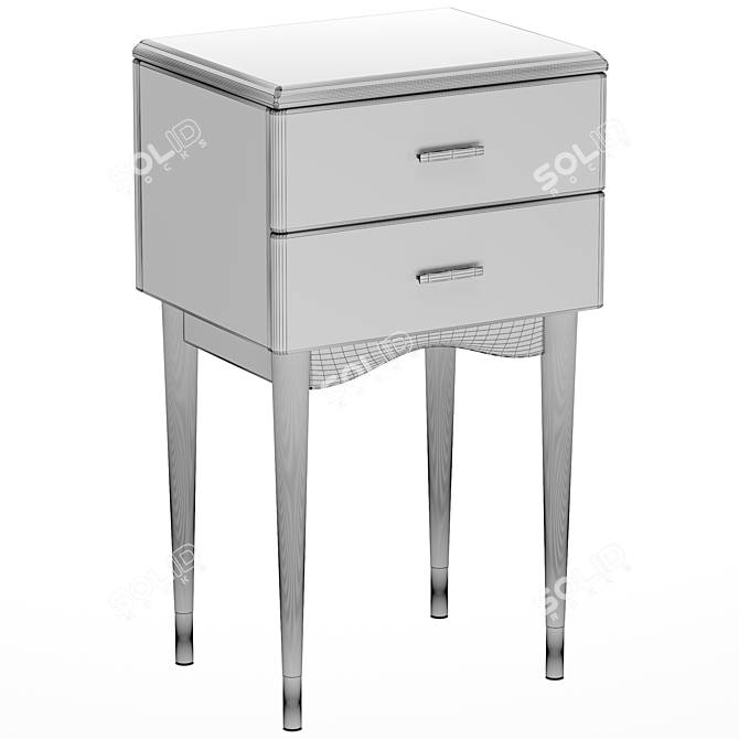 Novani 2-Drawer Cabinet - Compact and Stylish 3D model image 2