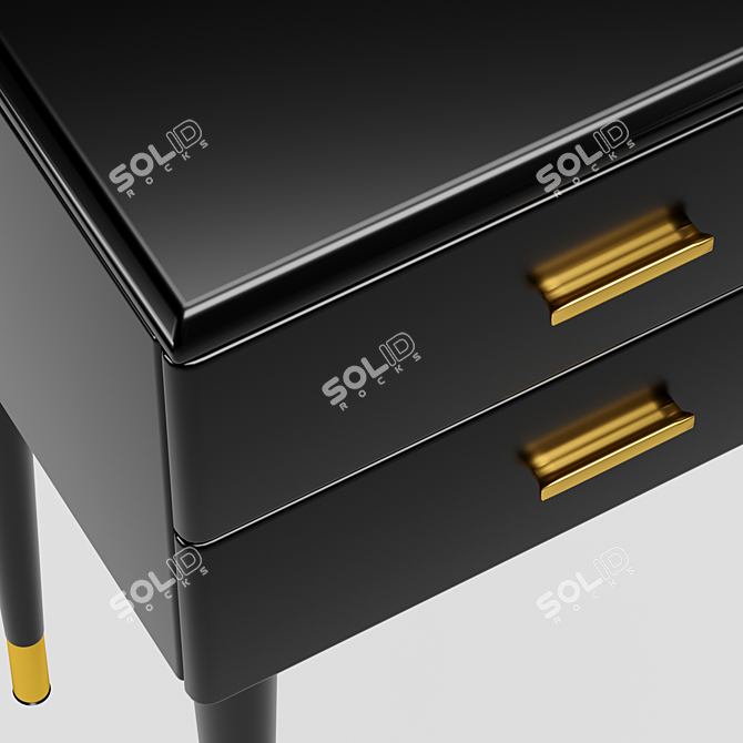 Novani 2-Drawer Cabinet - Compact and Stylish 3D model image 4