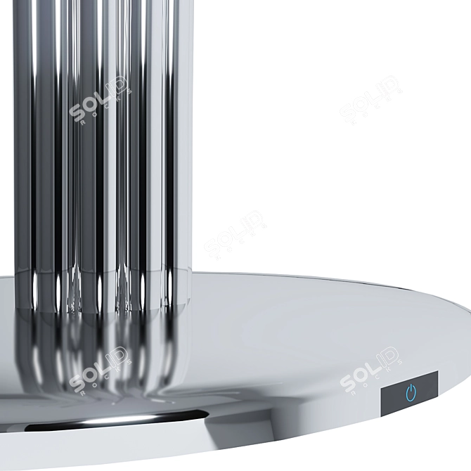 Sleek Chrome Table Lamp 3D model image 4