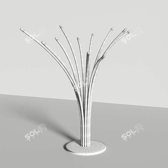 Sleek Chrome Table Lamp 3D model image 5
