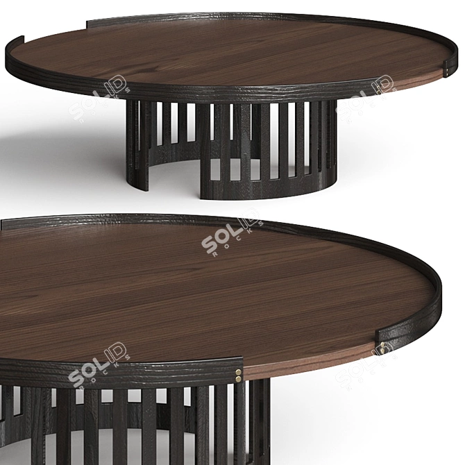 Elegance Meets Functionality: Wood Tailors Club Coffee Table 3D model image 1