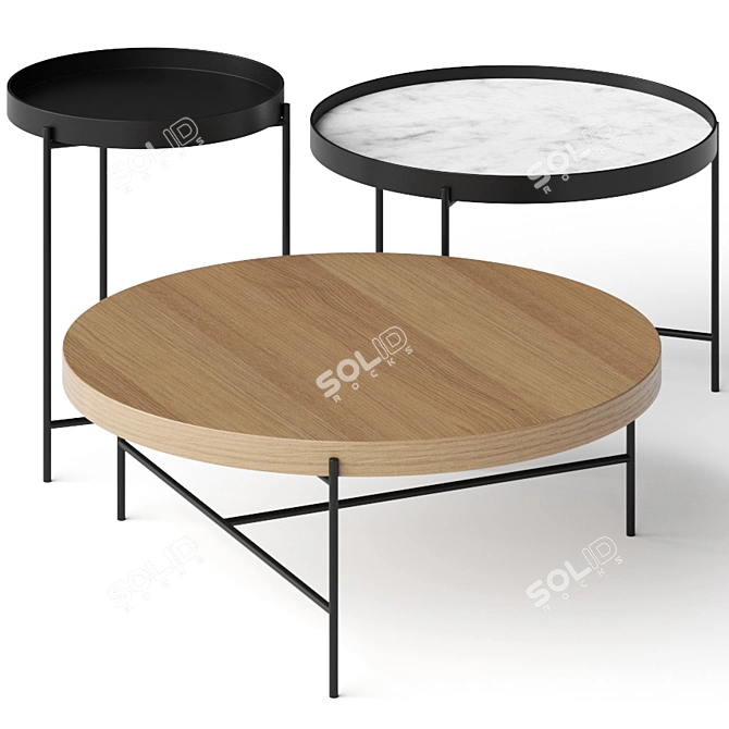 Contemporary Globe Coffee Tables 3D model image 2