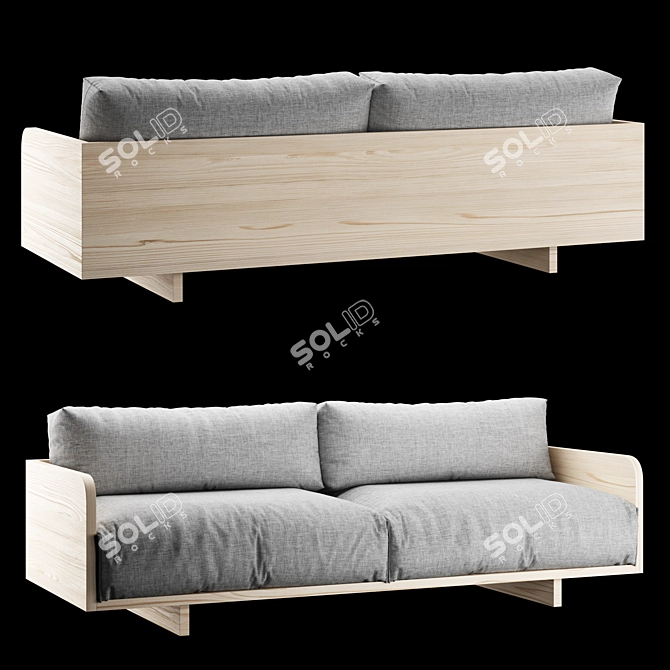 Carter Custom Sofa: Los Angeles-Made Comfort 3D model image 1