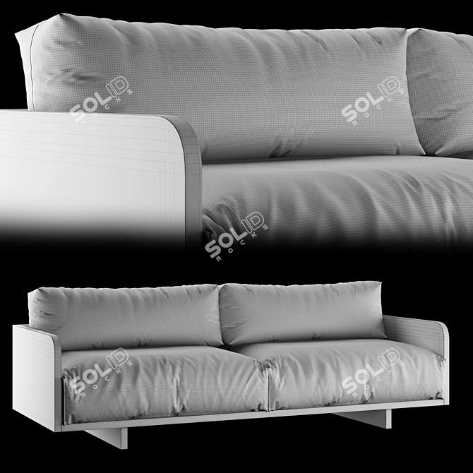 Carter Custom Sofa: Los Angeles-Made Comfort 3D model image 3
