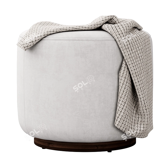 Sinclair Round Ottoman: Whistler Elegance 3D model image 2