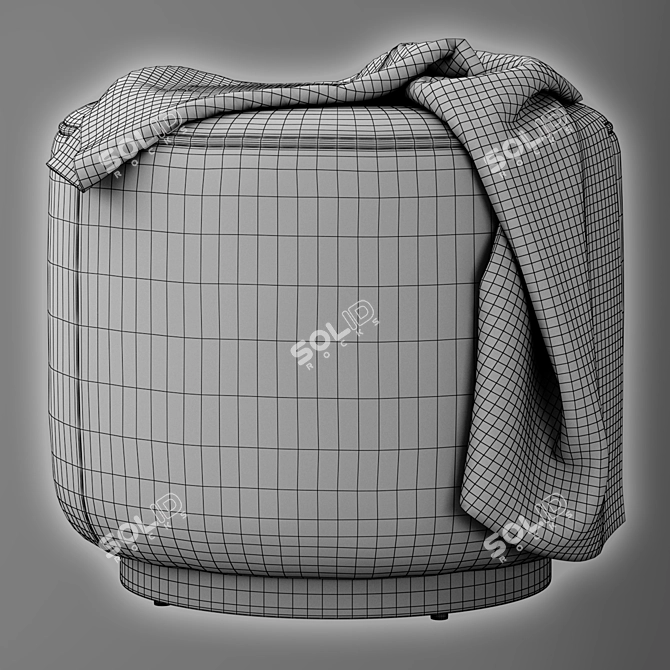 Sinclair Round Ottoman: Whistler Elegance 3D model image 4