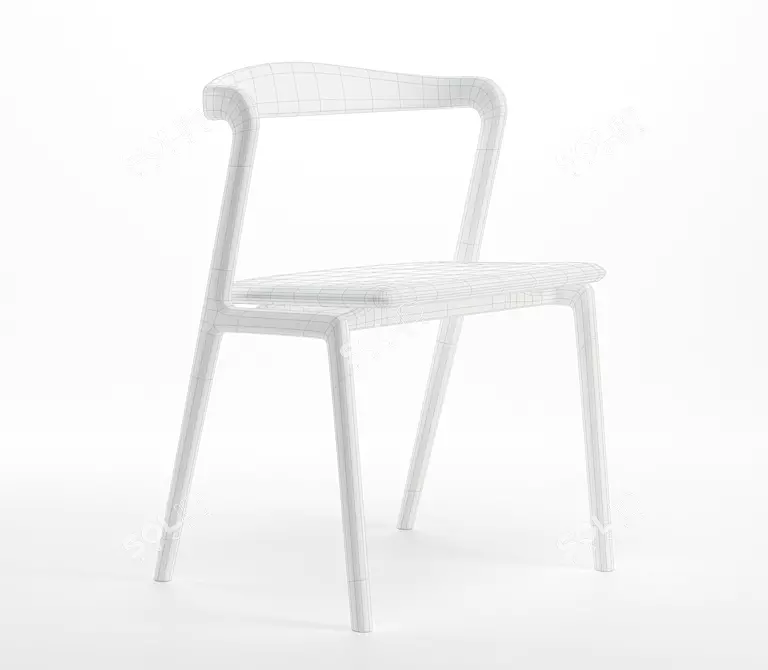 Sleek Otto Chair: Modern Design 3D model image 2
