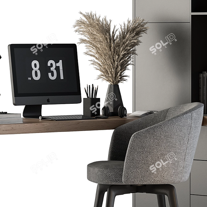 ErgoPlus Home Office Desk 3D model image 3