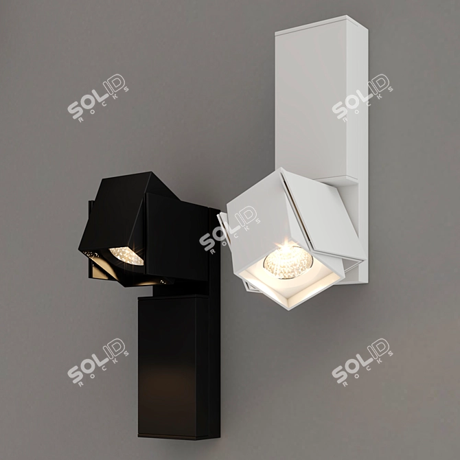 Modern Rektor Wall Lamp: Sleek Design and Illuminating Versatility 3D model image 3