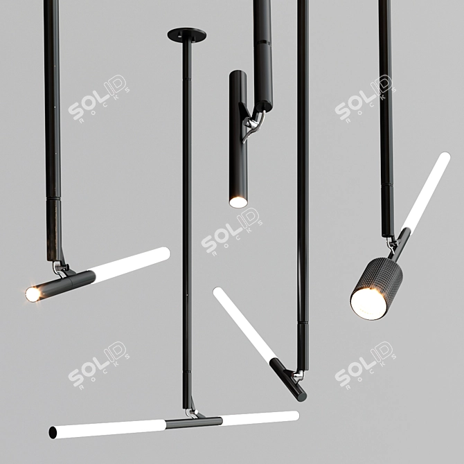 Modern Ceiling Lights: Collection XY180 by Delta Light 3D model image 1