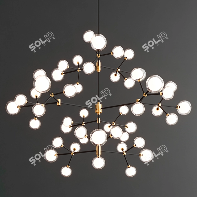 Elegant Nabila Pendant Light 3D model image 1