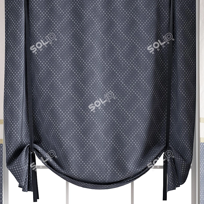 Modern Polygonal Curtain Model 3D model image 3