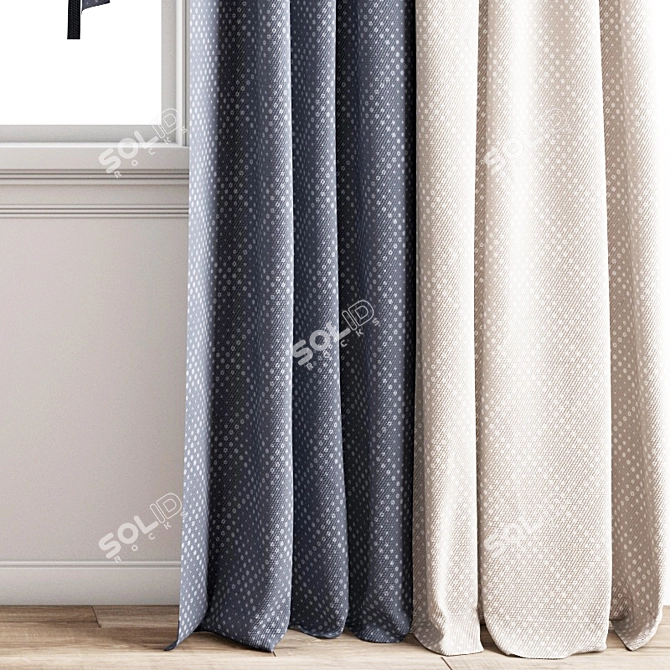 Modern Polygonal Curtain Model 3D model image 11